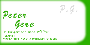 peter gere business card